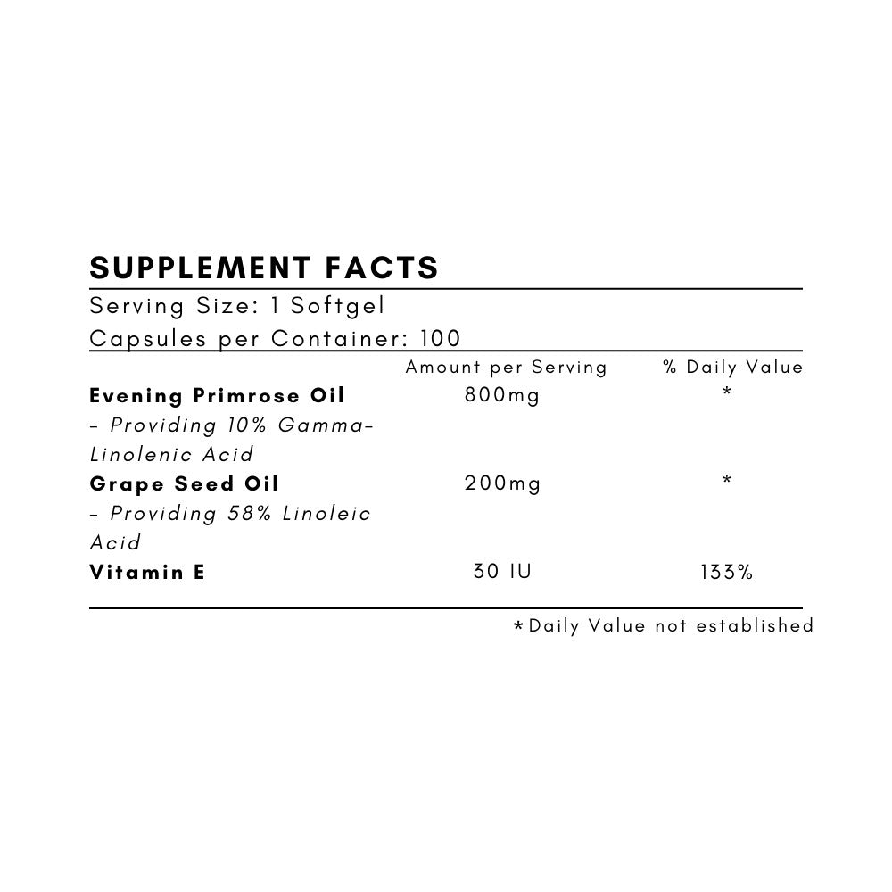 US Clinicals® Evening Primrose with Grape Seed Oil