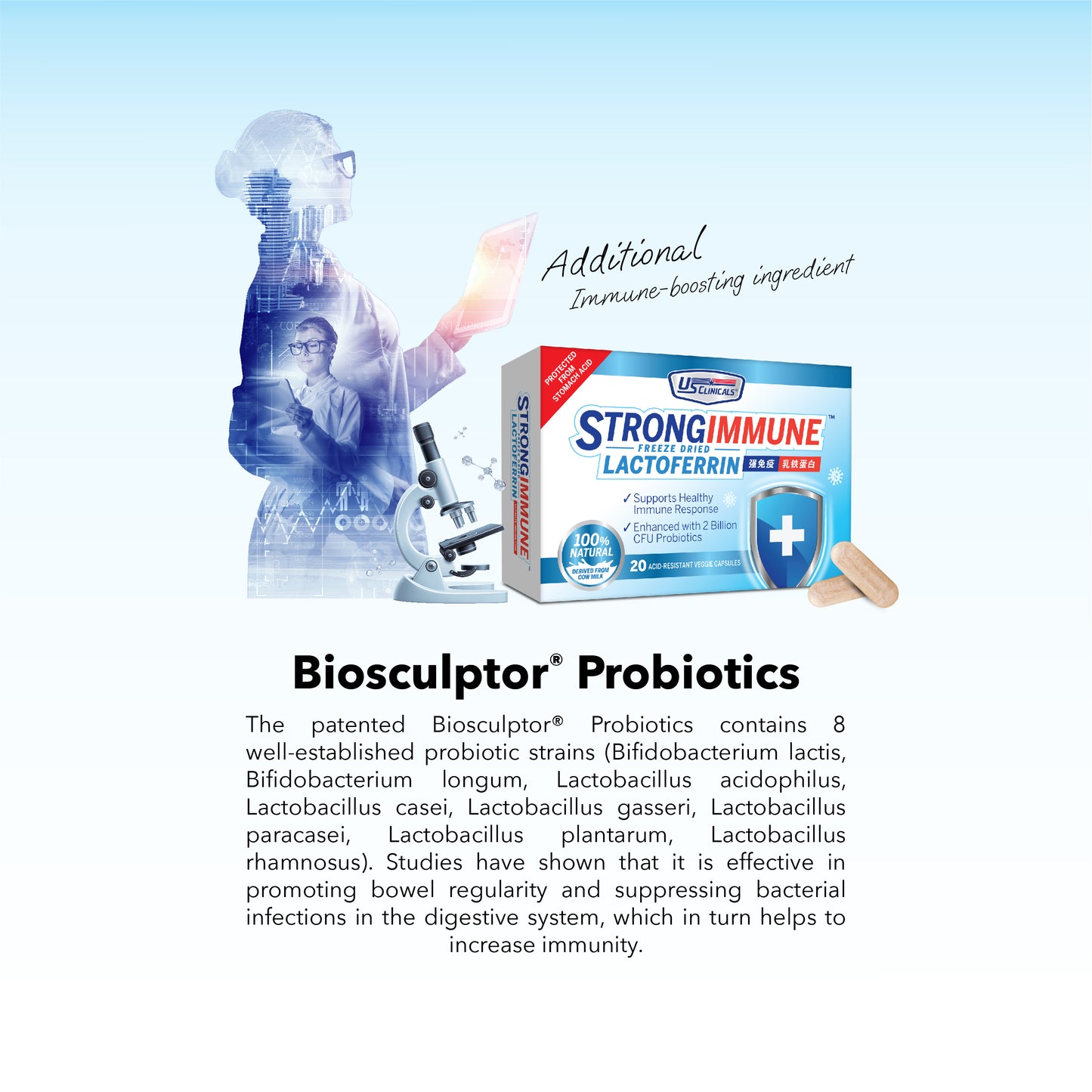 US Clinicals® StrongImmune™ Lactoferrin