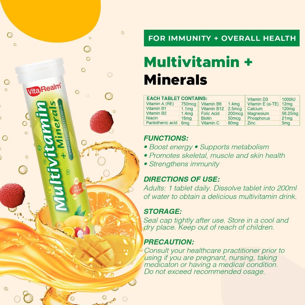 VitaRealm® Multivitamin Effervescence Tablets