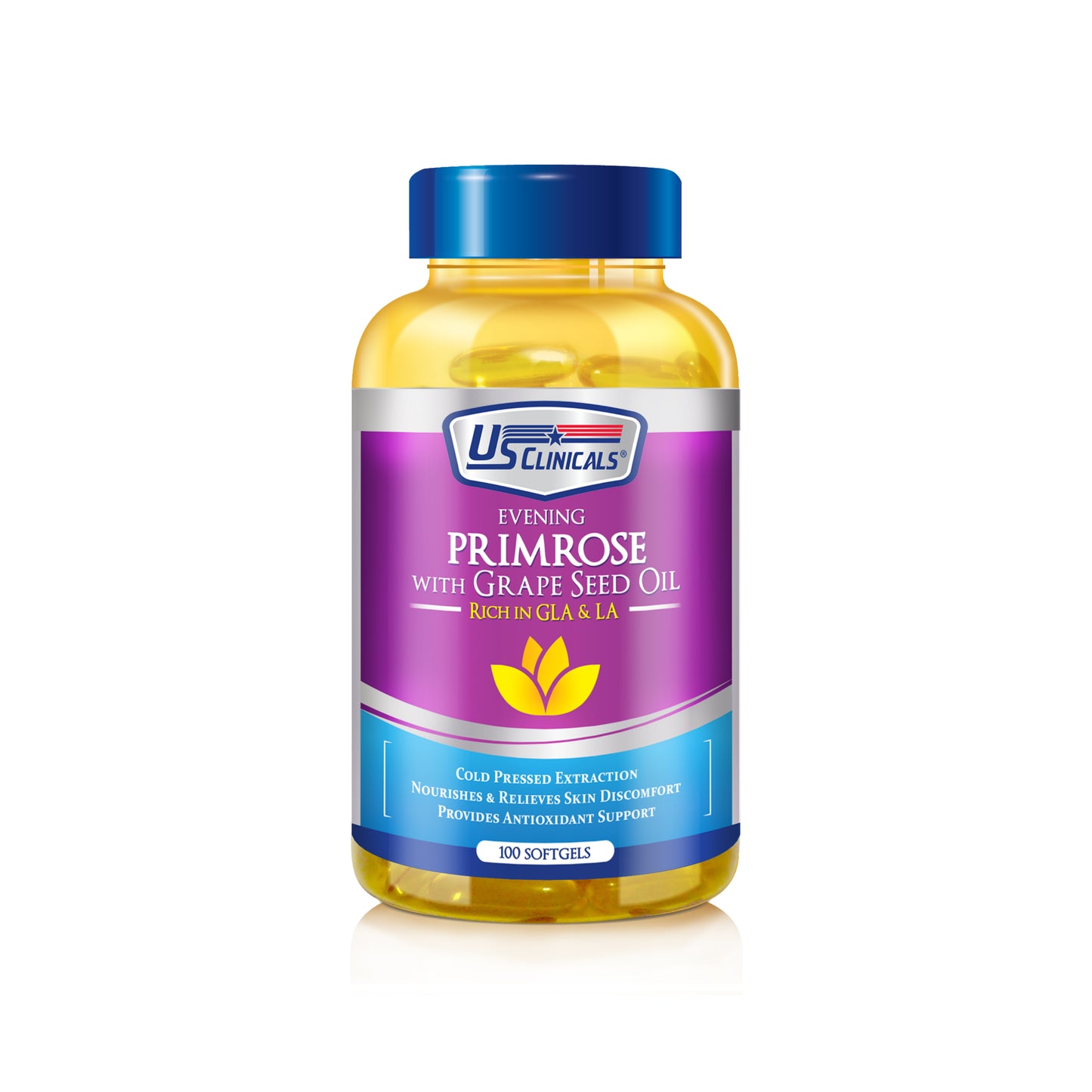 US Clinicals® Evening Primrose with Grape Seed Oil