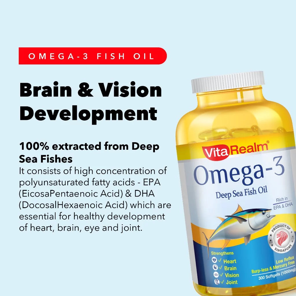 VitaRealm® Omega-3 Deep Sea Fish Oil