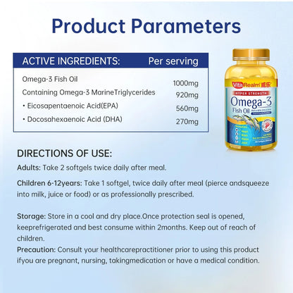 VitaRealm® Hyper Strength Omega-3 Fish Oil