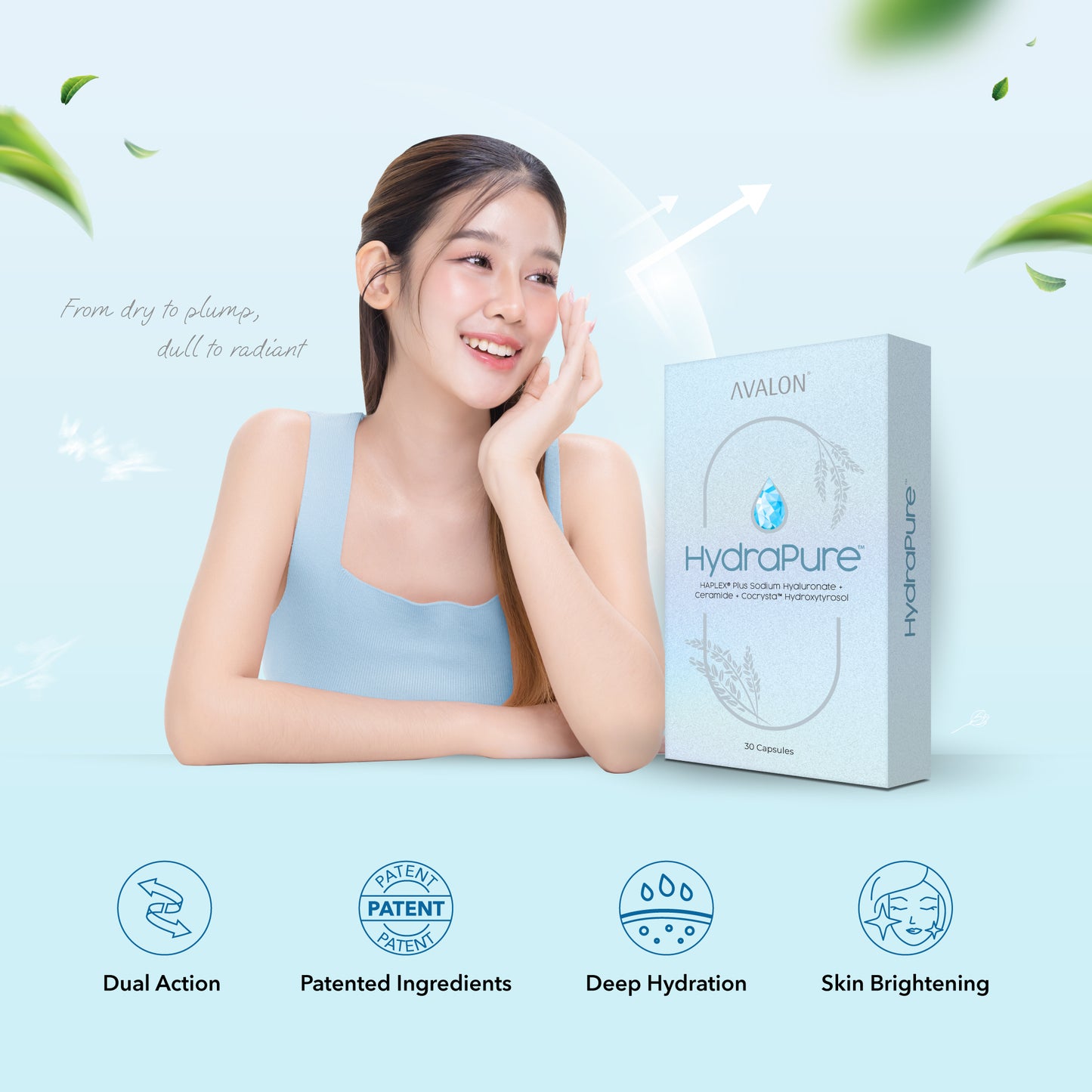 AVALON® HydraPure™ 30s (HAPLEX® Plus Sodium Hyaluronate + Rice Ceramide)