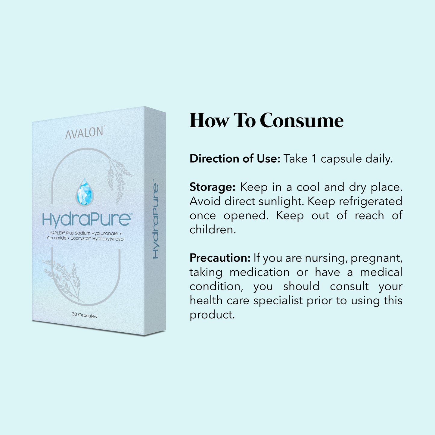 AVALON® HydraPure™ 30s (HAPLEX® Plus Sodium Hyaluronate + Rice Ceramide)