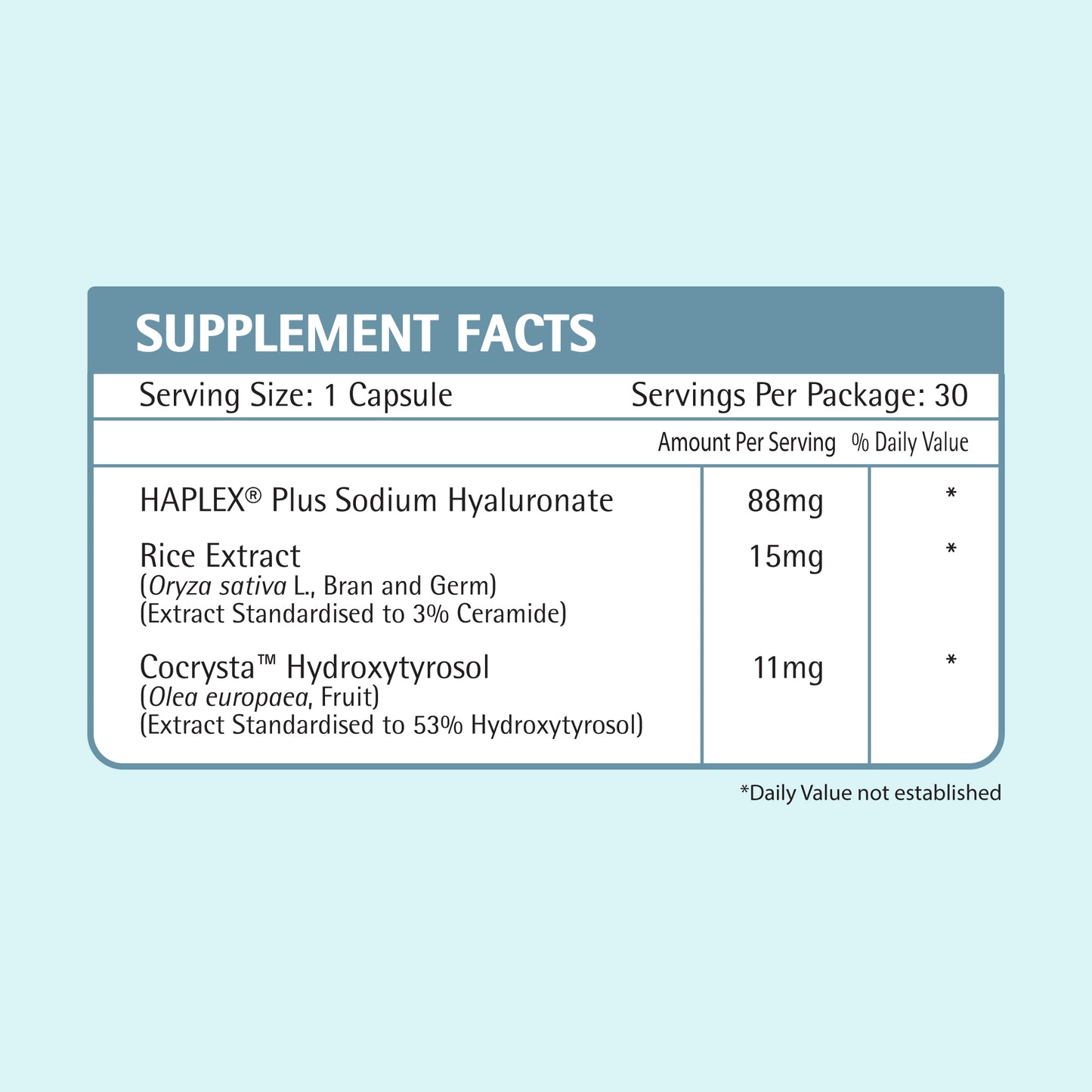 AVALON® HydraPure™ 30s (HAPLEX® Plus Sodium Hyaluronate + Rice Ceramide)