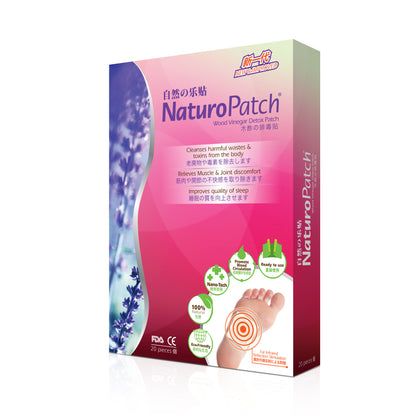 NaturoPatch Wood Vinegar Detox Patch Foot Mask 20Sx6 GroupBuy