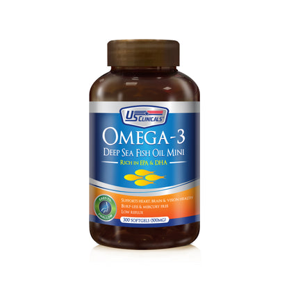 US Clinicals® Omega 3 Deep Sea Fish Oil Mini