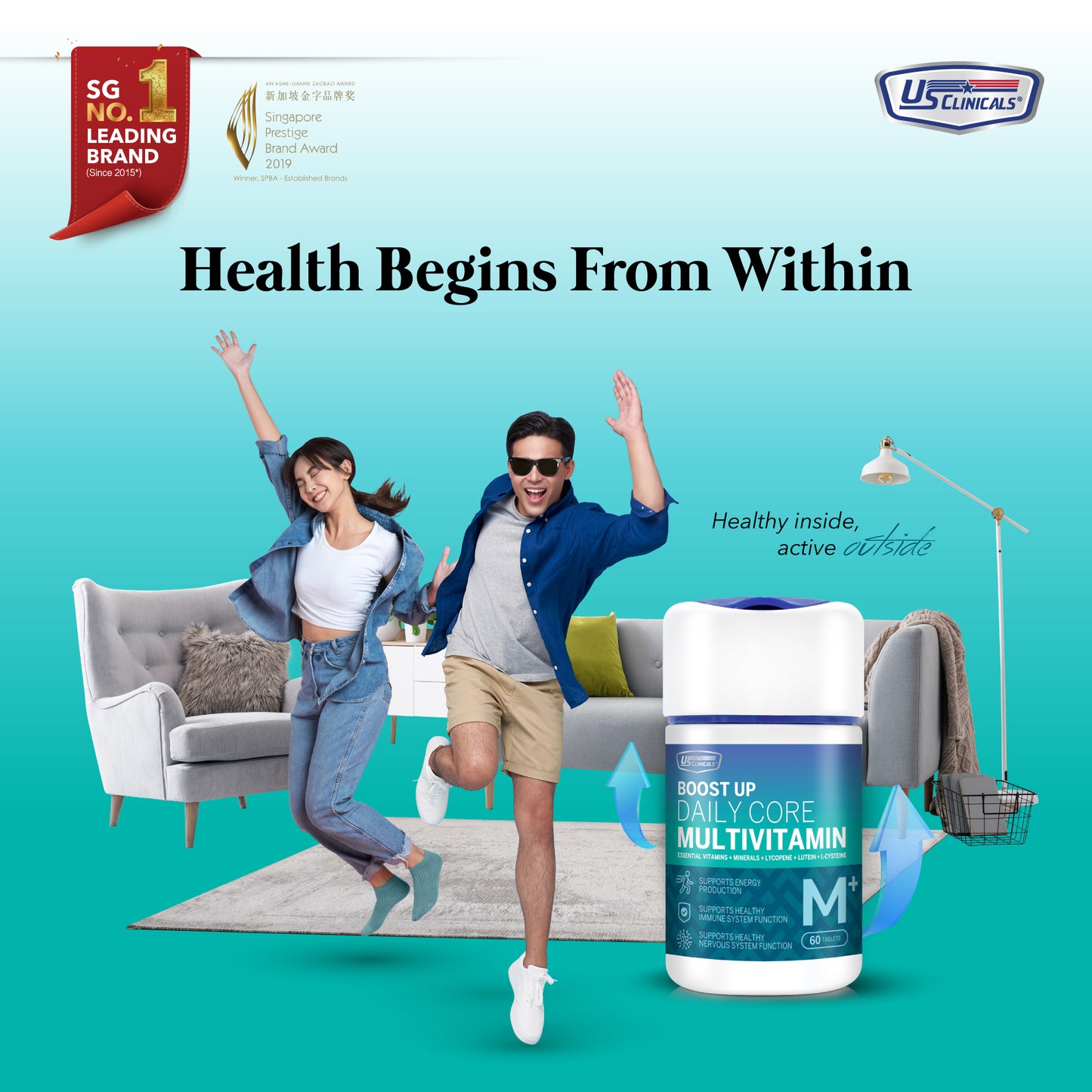 US Clinicals® Boost Up Daily Core Multivitamin