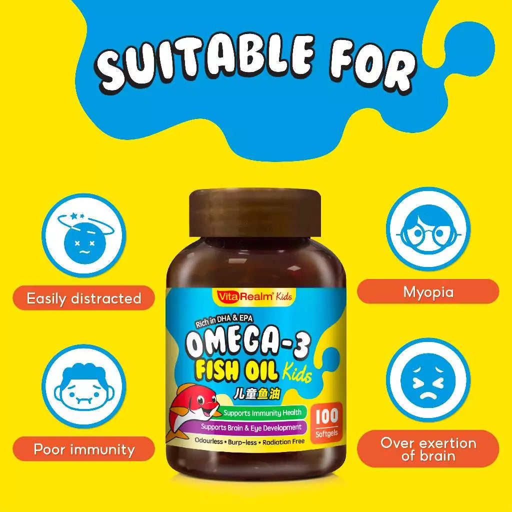 VitaRealm® Omega-3 Fish Oil Kids 100s