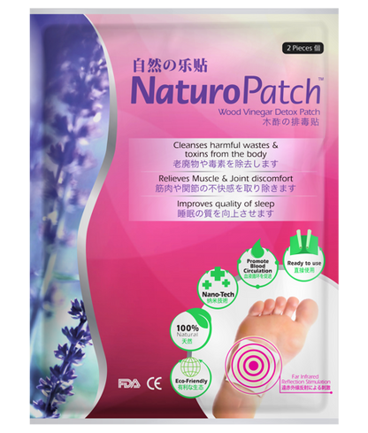 NaturoPatch Wood Vinegar Detox Patch Foot Mask 20s