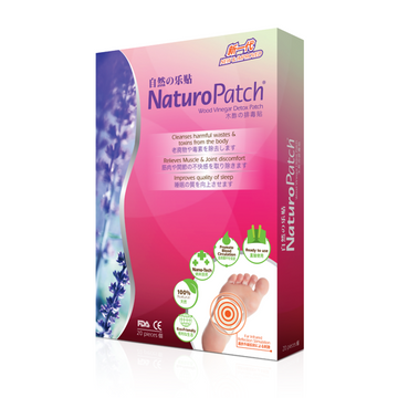 NaturoPatch Wood Vinegar Detox Patch Foot Mask 20s