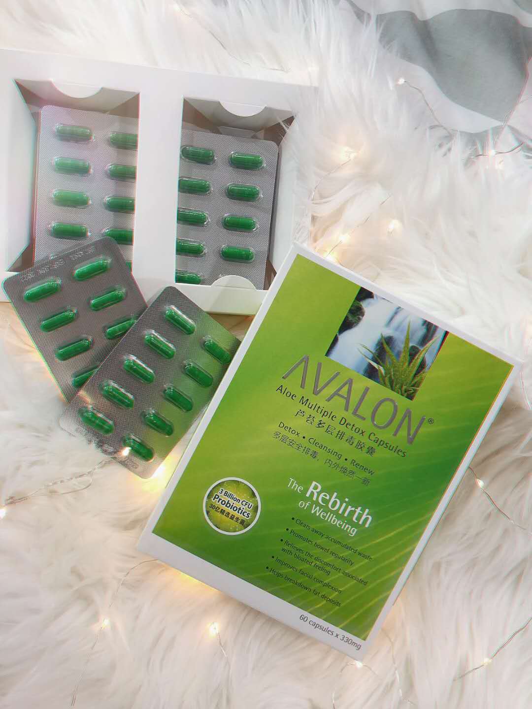 AVALON® Aloe Multiple Detox (W/ 5 Billion CFUS Probiotics) Value Twin Pack + 20 Capsules